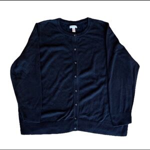 croft & barrow Black Button-Front Women’s Cardigan